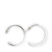 Authentic second-hand vintage Tiffany T Sterling Silver Hoop Earrings buy online webshop LabelLOV