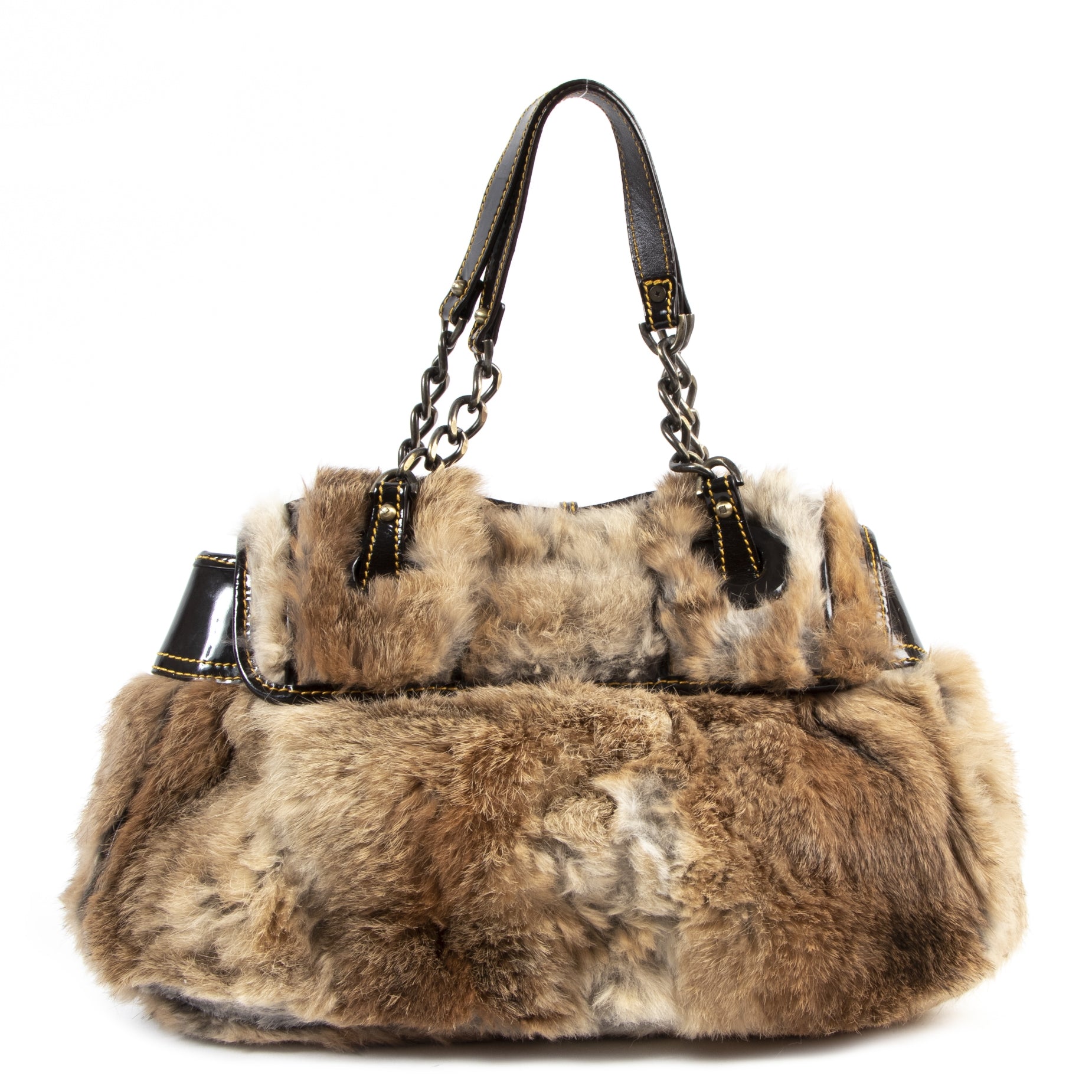 Designer vintage authentic Fendi Fur B Bag for sale online