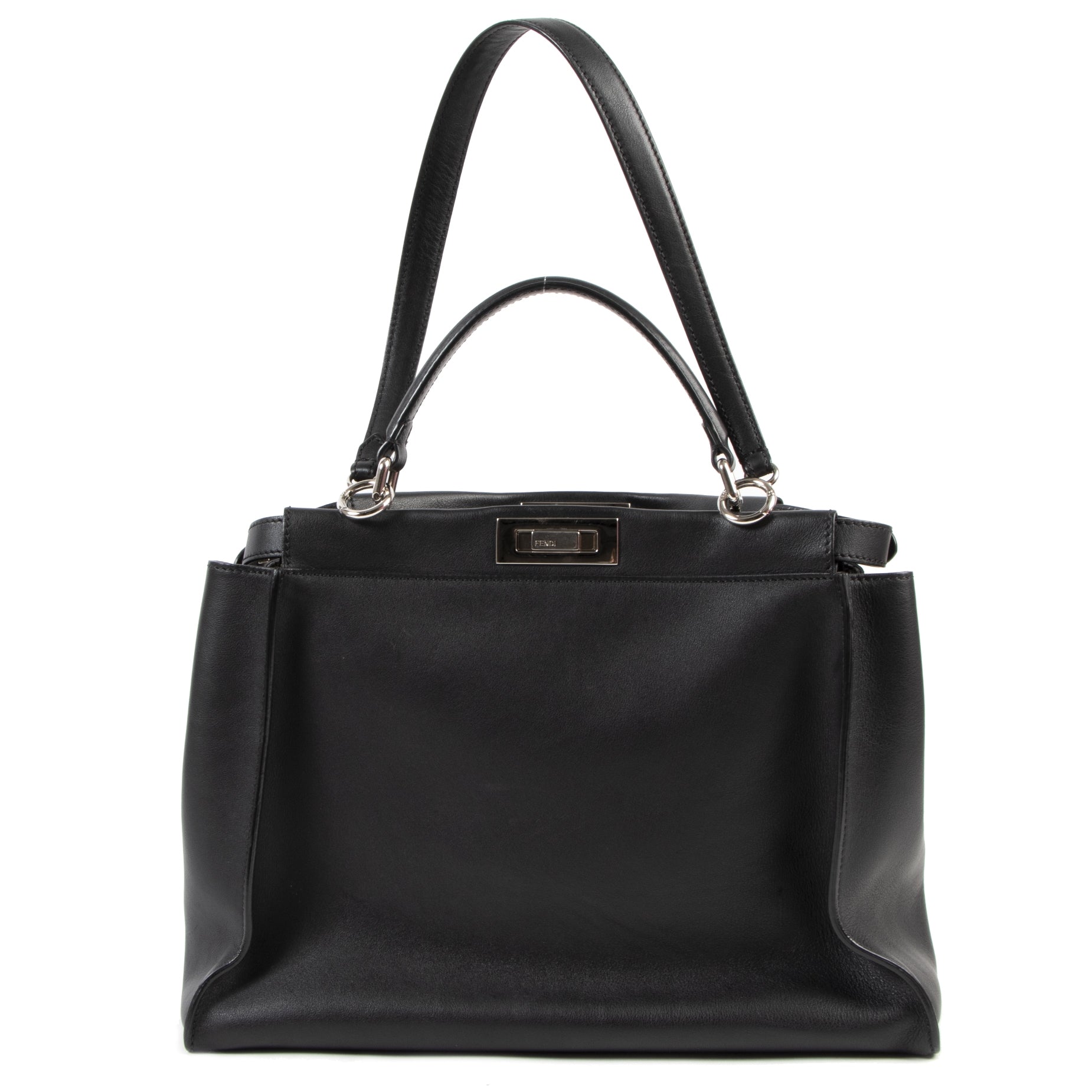 shop safe online Fendi Black Large Iconic Monster Eyes Peekaboo