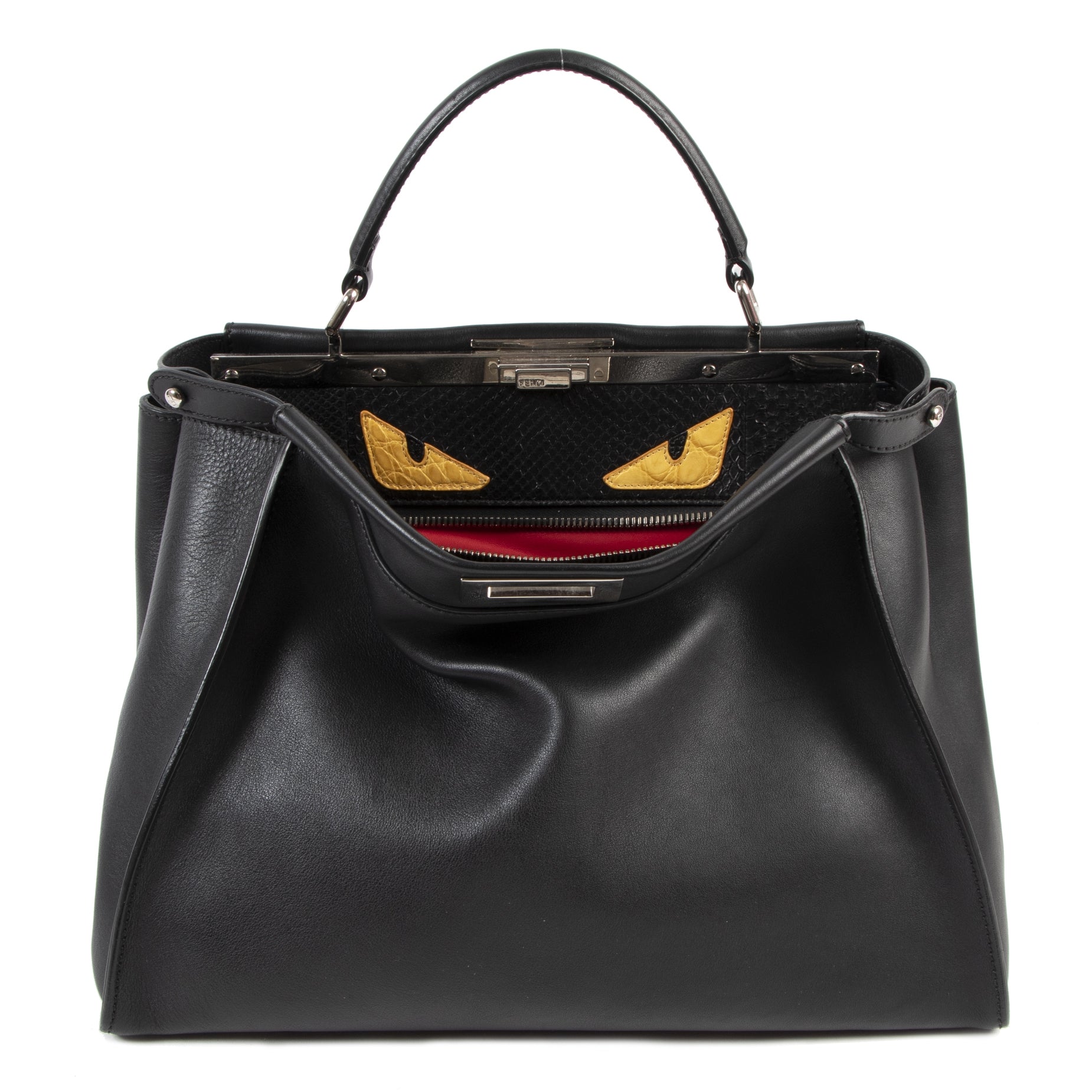 Fendi Black Large Iconic Monster Eyes Peekaboo