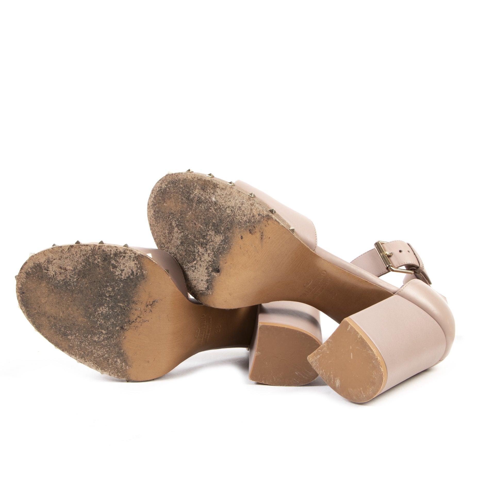 Valentino Garavani Poudre Block Heel Sandals