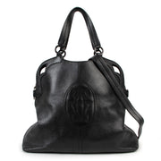 Cartier Black Leather Marcello de Cartier Satchel Bag