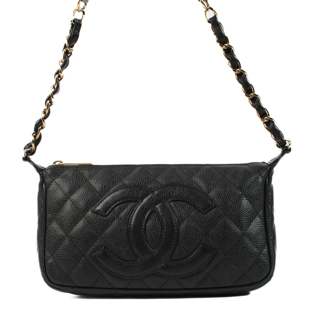 shop 100% authentic second hand Chanel Black Caviar Leather Timeless CC Shoulder Bag on Labellov.com