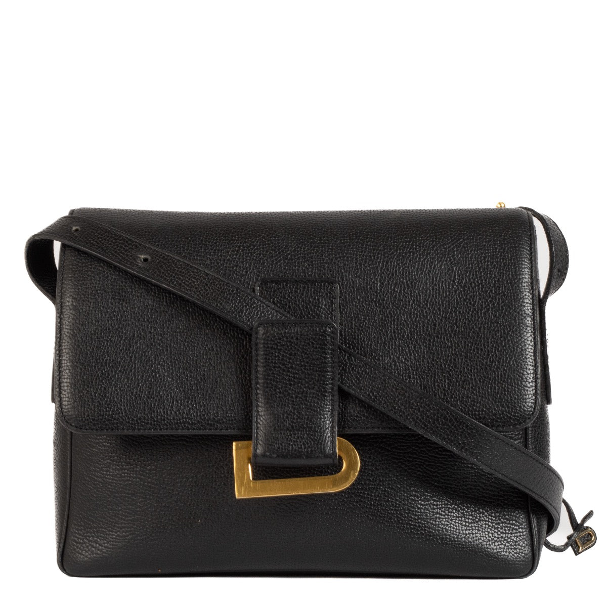 Shop Safe online at Labellov in Antwerp Brussels and Knokke this 100% authentic second hand Delvaux Black Pebbled Leather Piorier Crossbody Bag