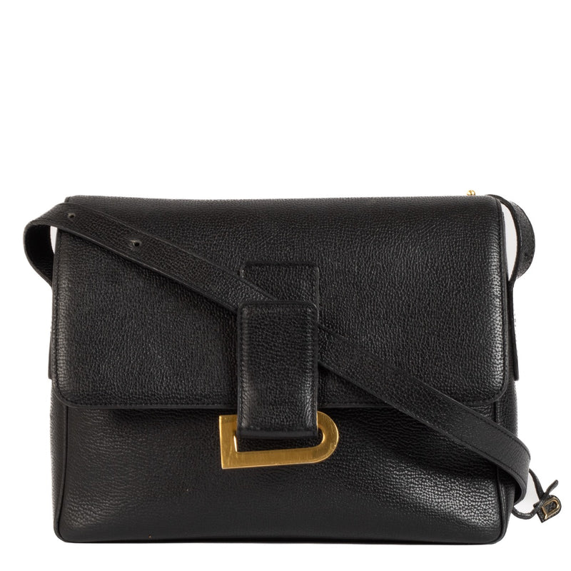 Shop Safe online at Labellov in Antwerp Brussels and Knokke this 100% authentic second hand Delvaux Black Pebbled Leather Piorier Crossbody Bag