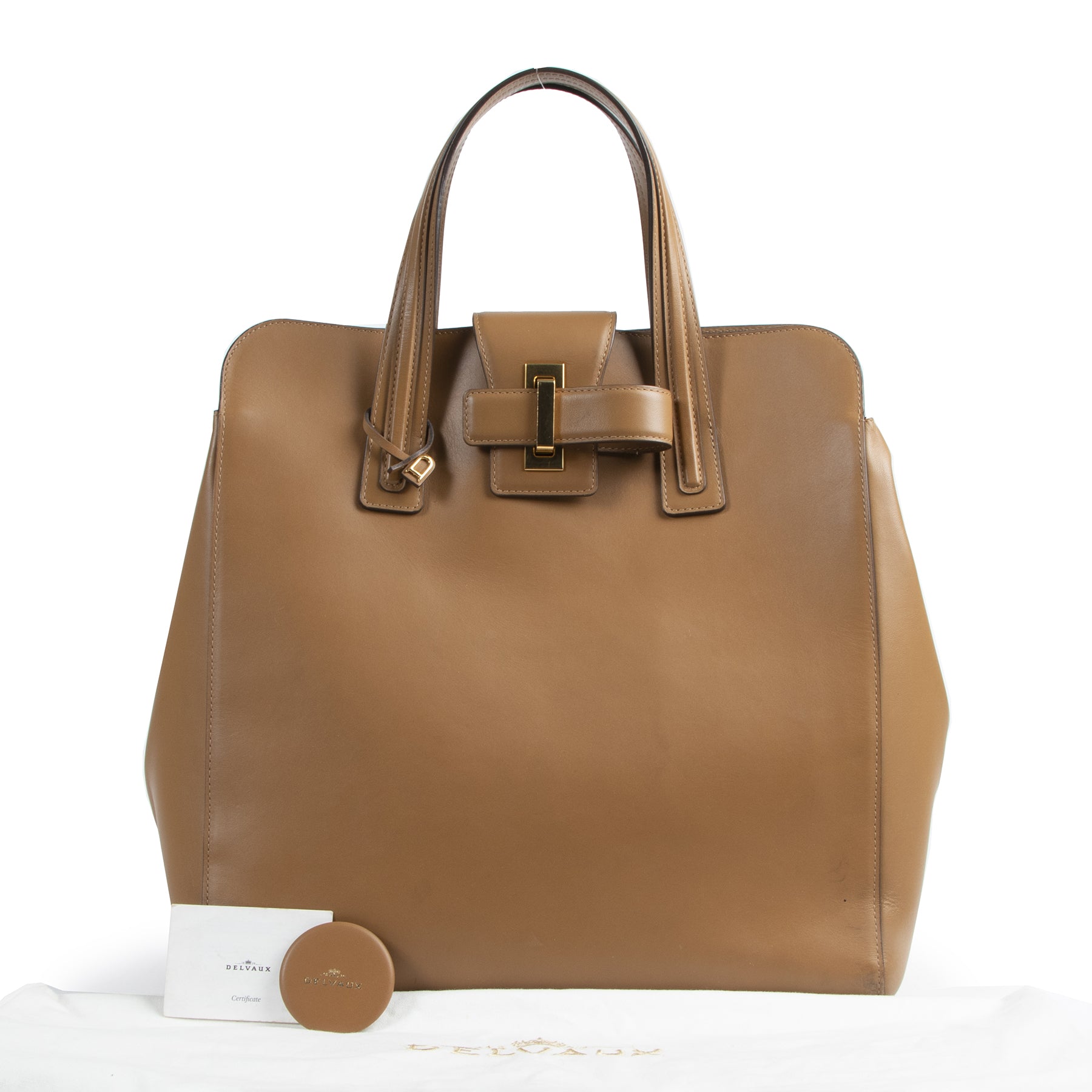 Delvaux Cognac Simplissime N/S Tote