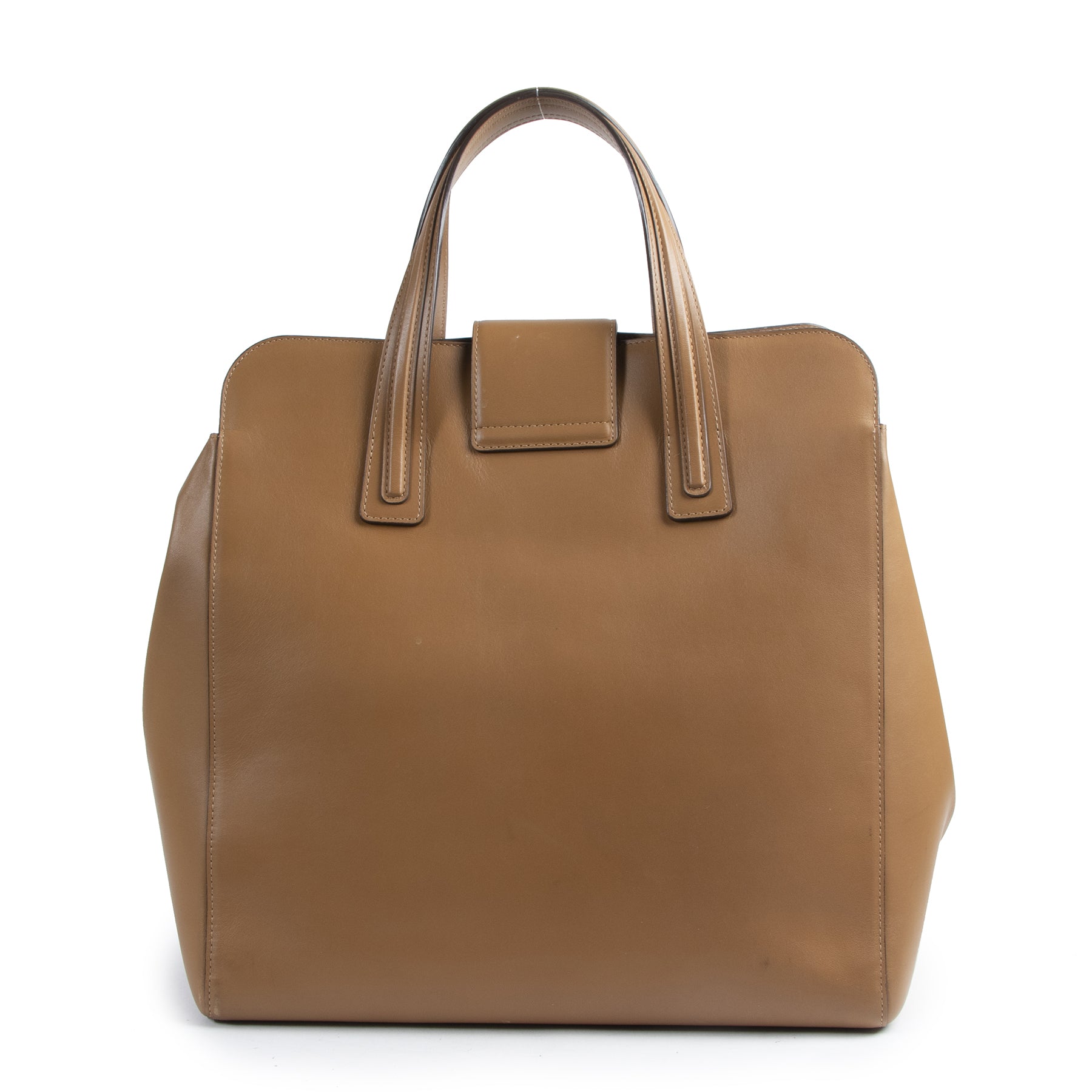 Delvaux Cognac Simplissime N/S Tote kopen en verkopen