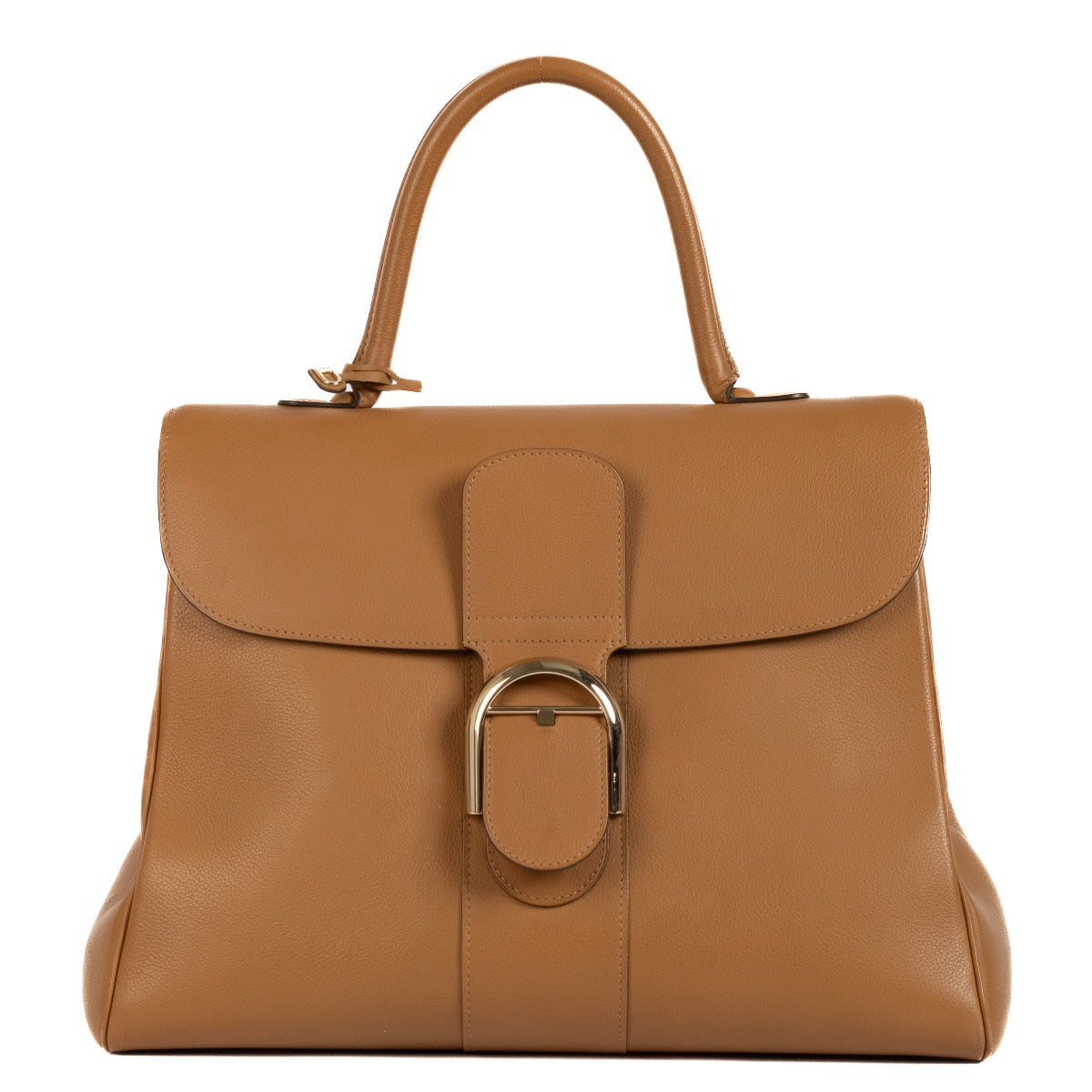 Shop safe online at Labellov in Antwerp, Brussels and Knokke this 100% authentic second hand Delvaux Végétal Sellier Brillant GM Top Handle