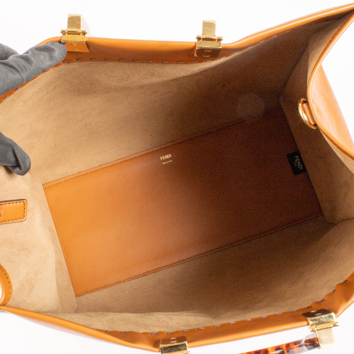shop 100% authentic second hand Fendi Camel Sunshine Large Top Handle Bag on Labellov.com