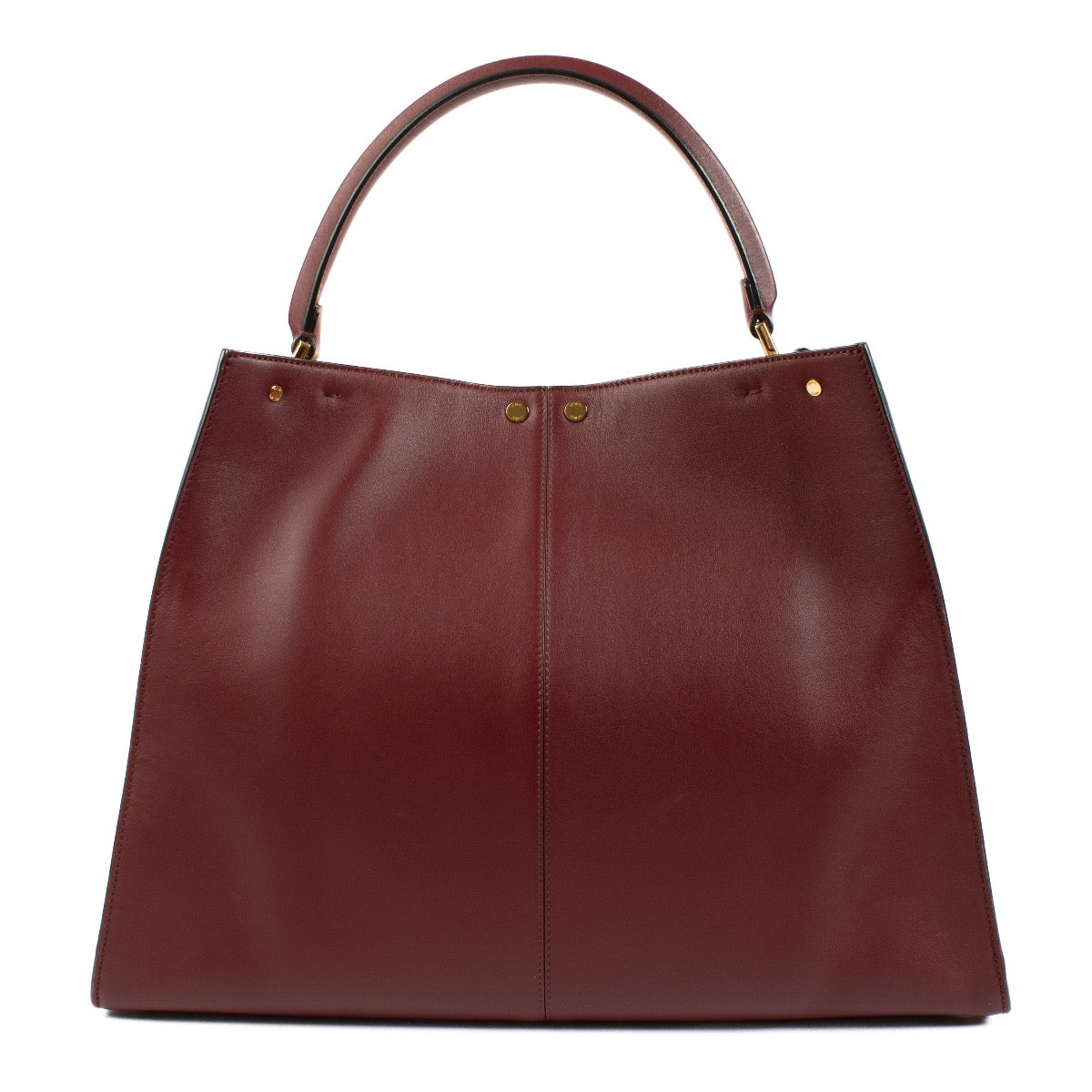 Fendi Burgundy Leather Peekaboo X-Lite Large Bag