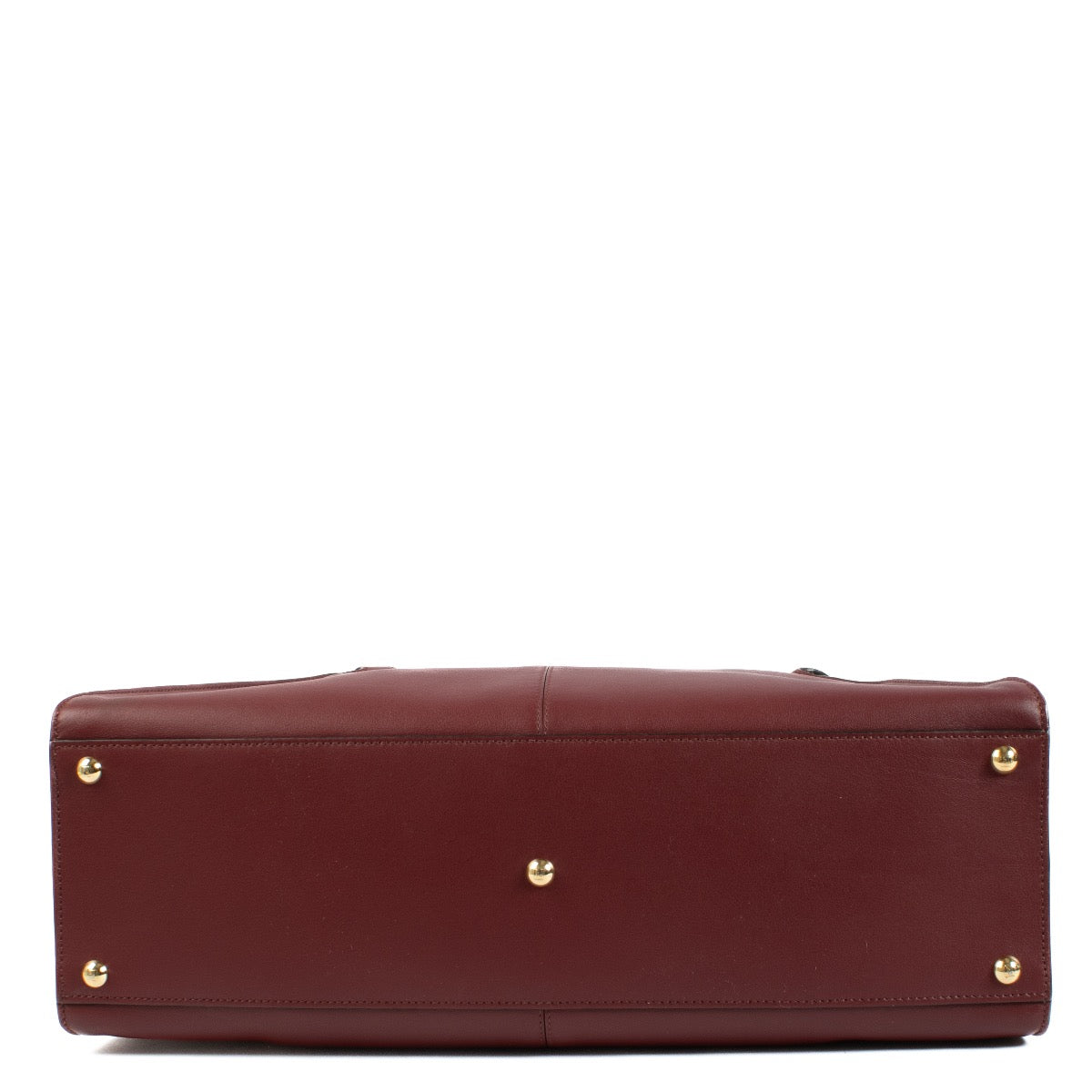 Fendi Burgundy Leather Peekaboo X-Lite Large Bag