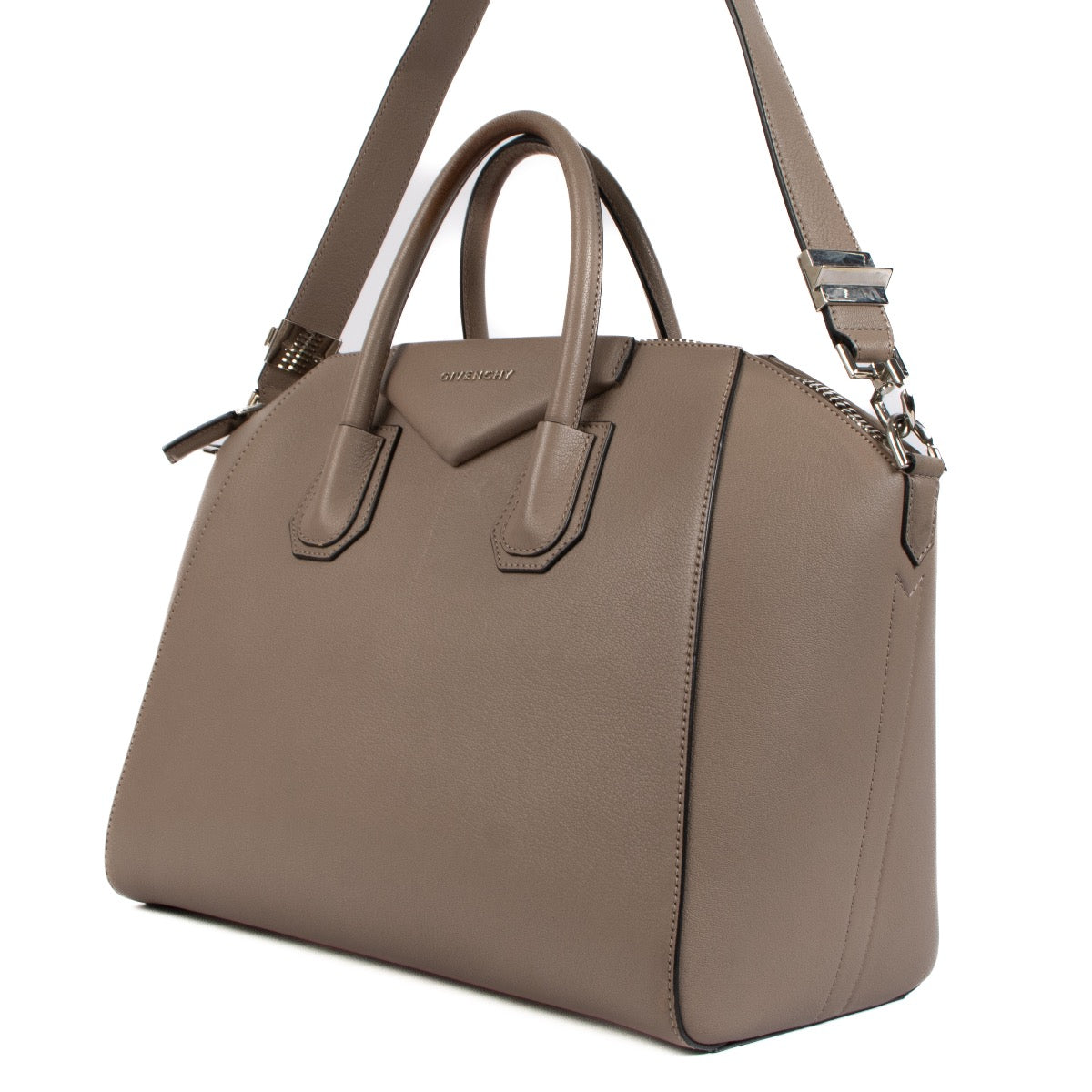 Shop 100% authentic second-hand Givenchy Taupe Antigona Shoulder Bag on Labellov.com