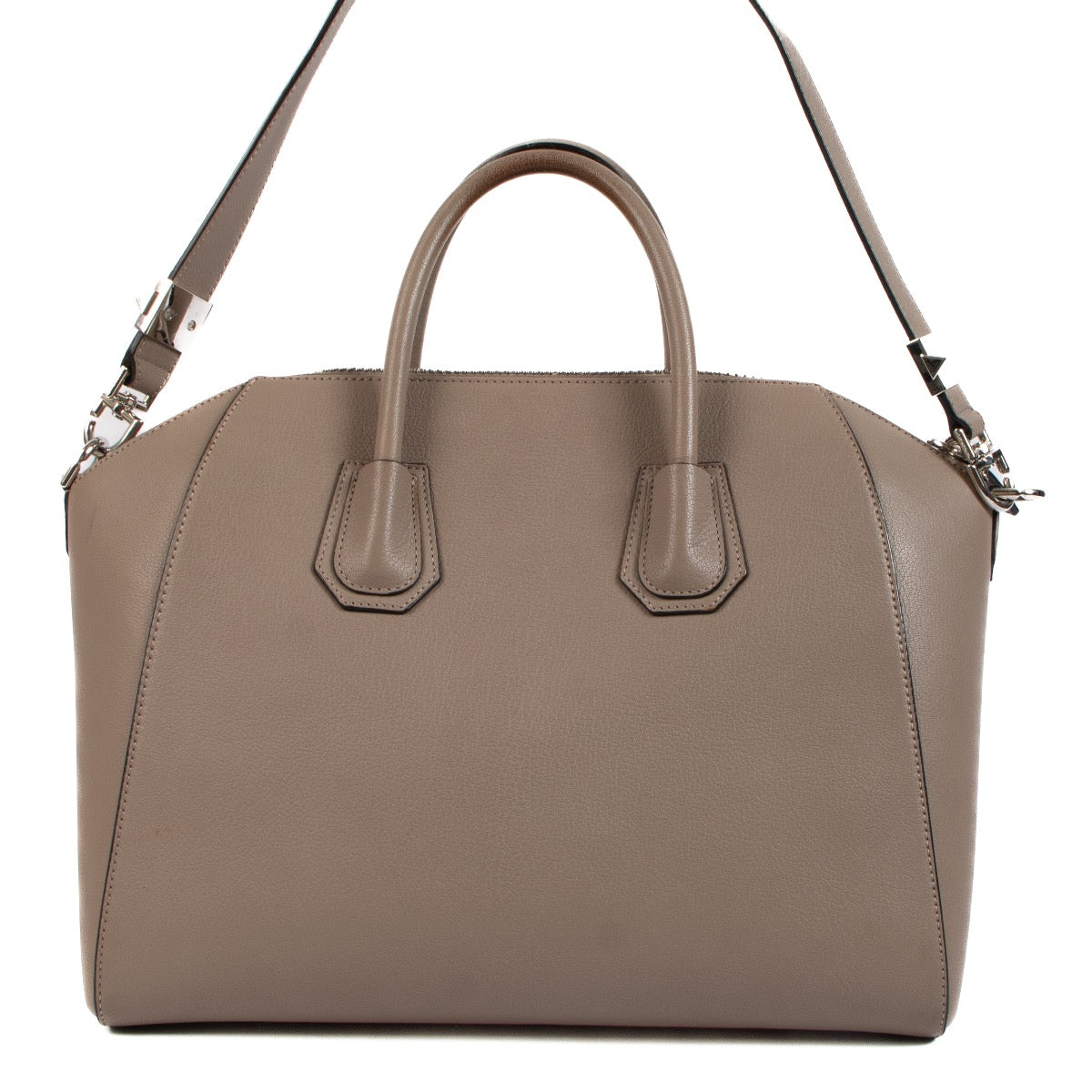 Shop 100% authentic second-hand Givenchy Taupe Antigona Shoulder Bag on Labellov.com