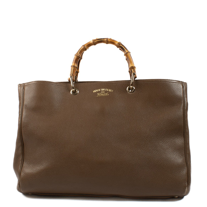 shop 100% authentic second hand Gucci Brown Bamboo Shopper Bag on Labellov.com