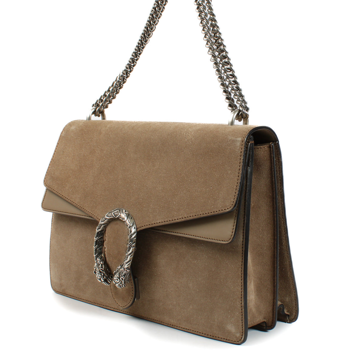 Gucci Beige Suède Medium Dionysus Tas