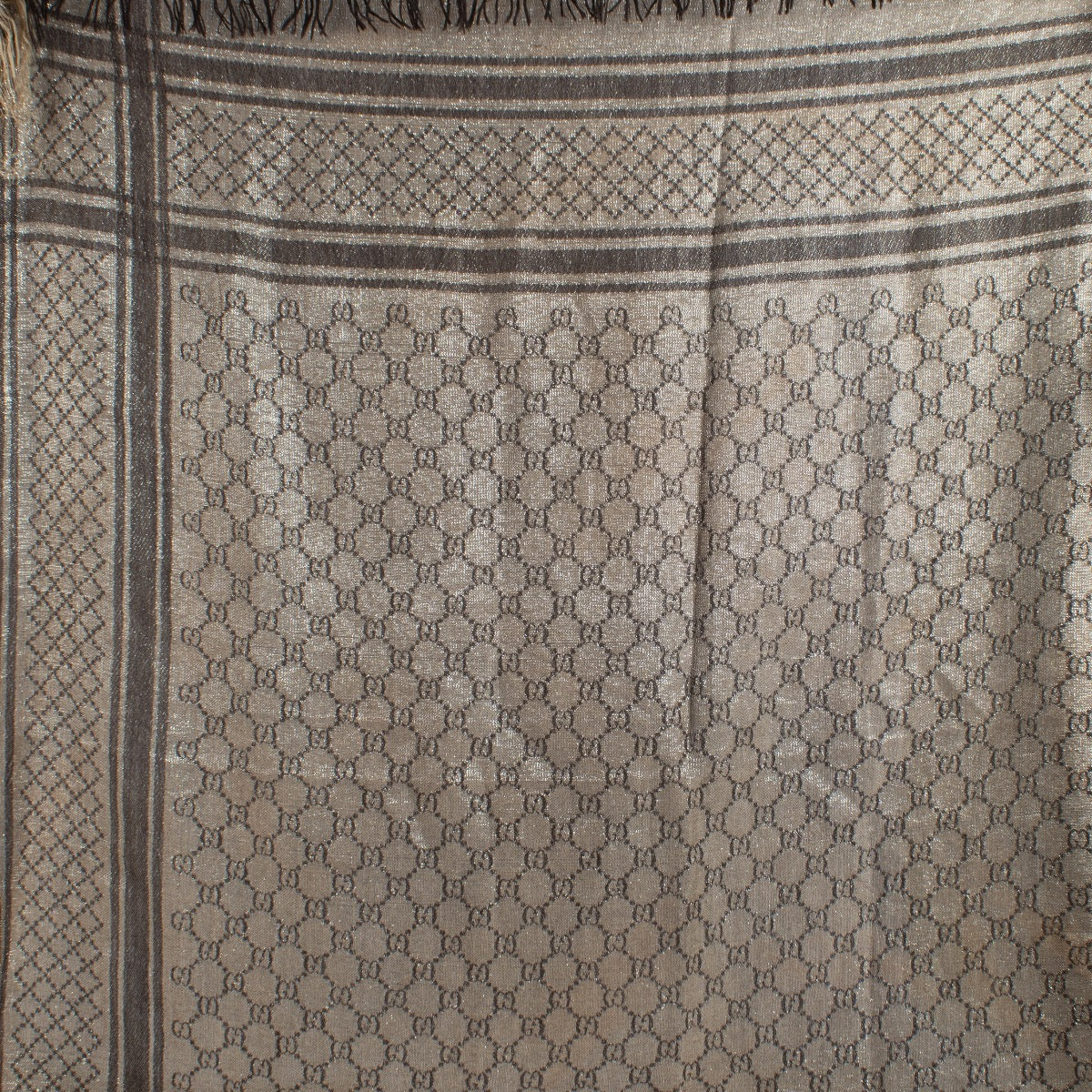 shop 100% authentic second hand Gucci Brown GG Lamé Shawl on Labellov.com
