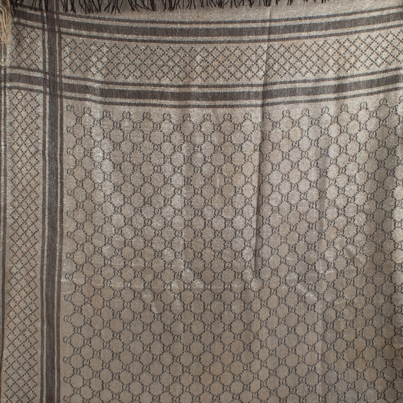 shop 100% authentic second hand Gucci Brown GG Lamé Shawl on Labellov.com
