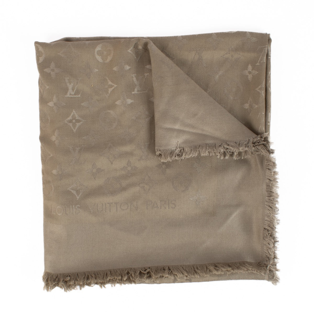 shop 100% authentic second hand Louis Vuitton Taupe Monogram Classic Shawl on Labellov.com