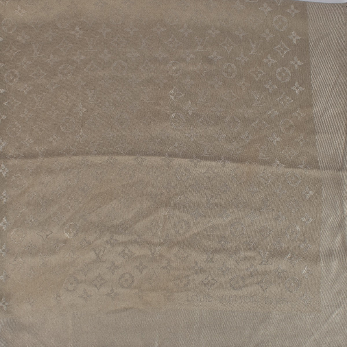 shop 100% authentic second hand Louis Vuitton Taupe Monogram Classic Shawl on Labellov.com