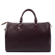 Louis Vuitton Cassis Epi Leather Speedy 35 Top Handle Bag front picture for the best price available at Labellov.