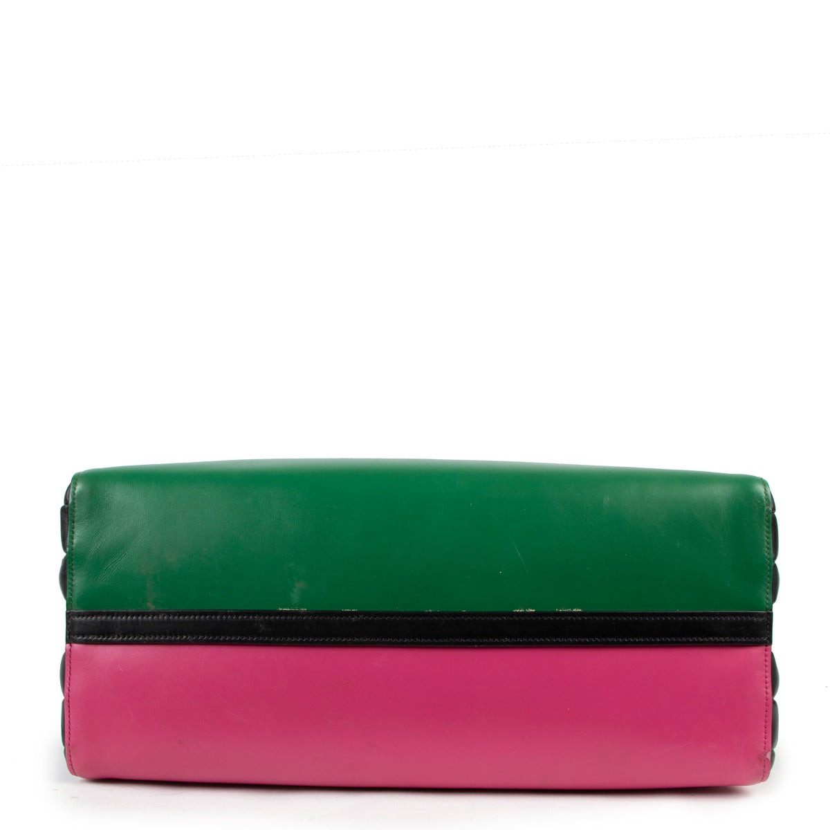Buy authentic second hand Prada Green/Pink Bibliothèque Shoulder Bag in preloved condition at Labellov in Antwerp.