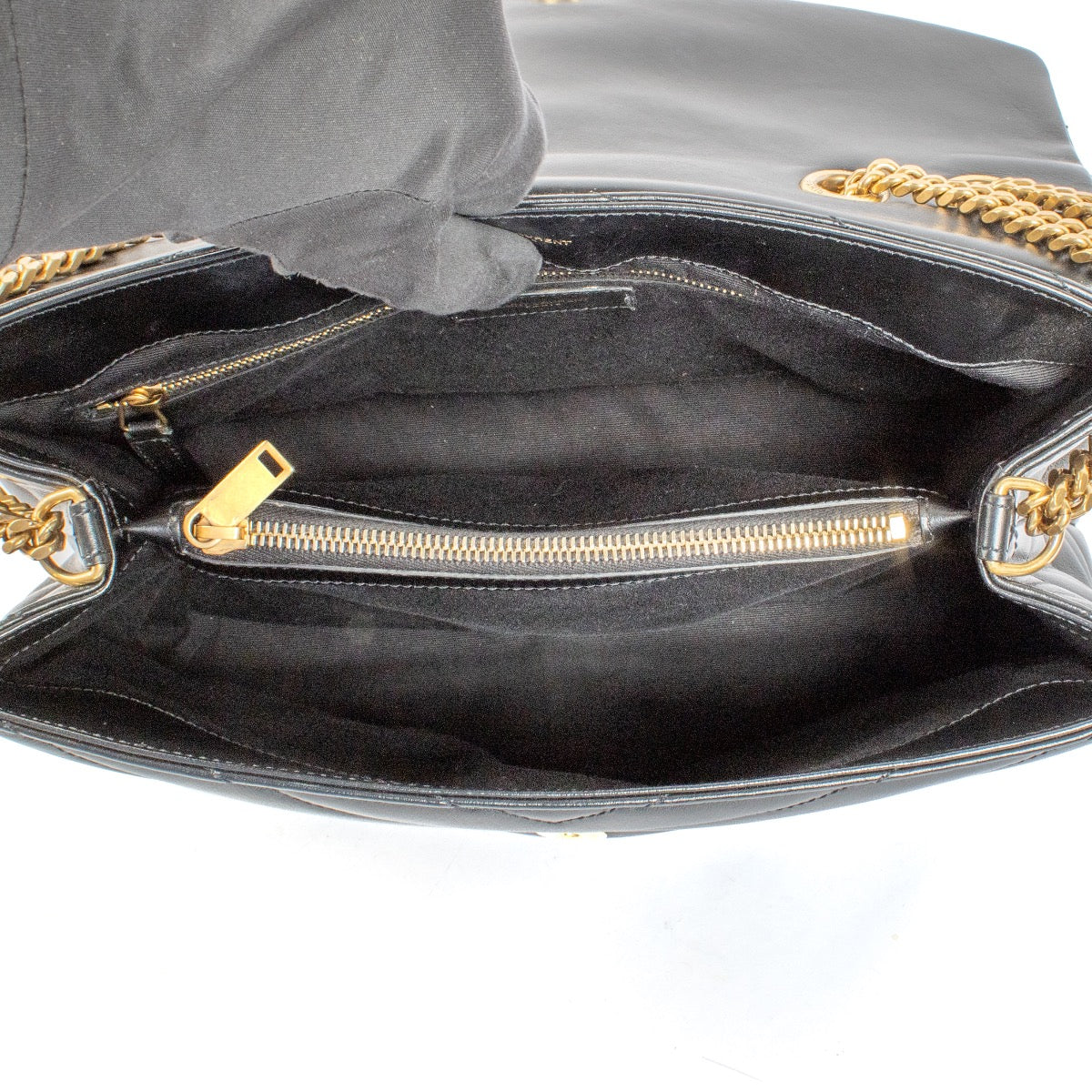 shop 100% authentic second hand Saint Laurent Black Loulou Medium Crossbody Bag on Labellov.com