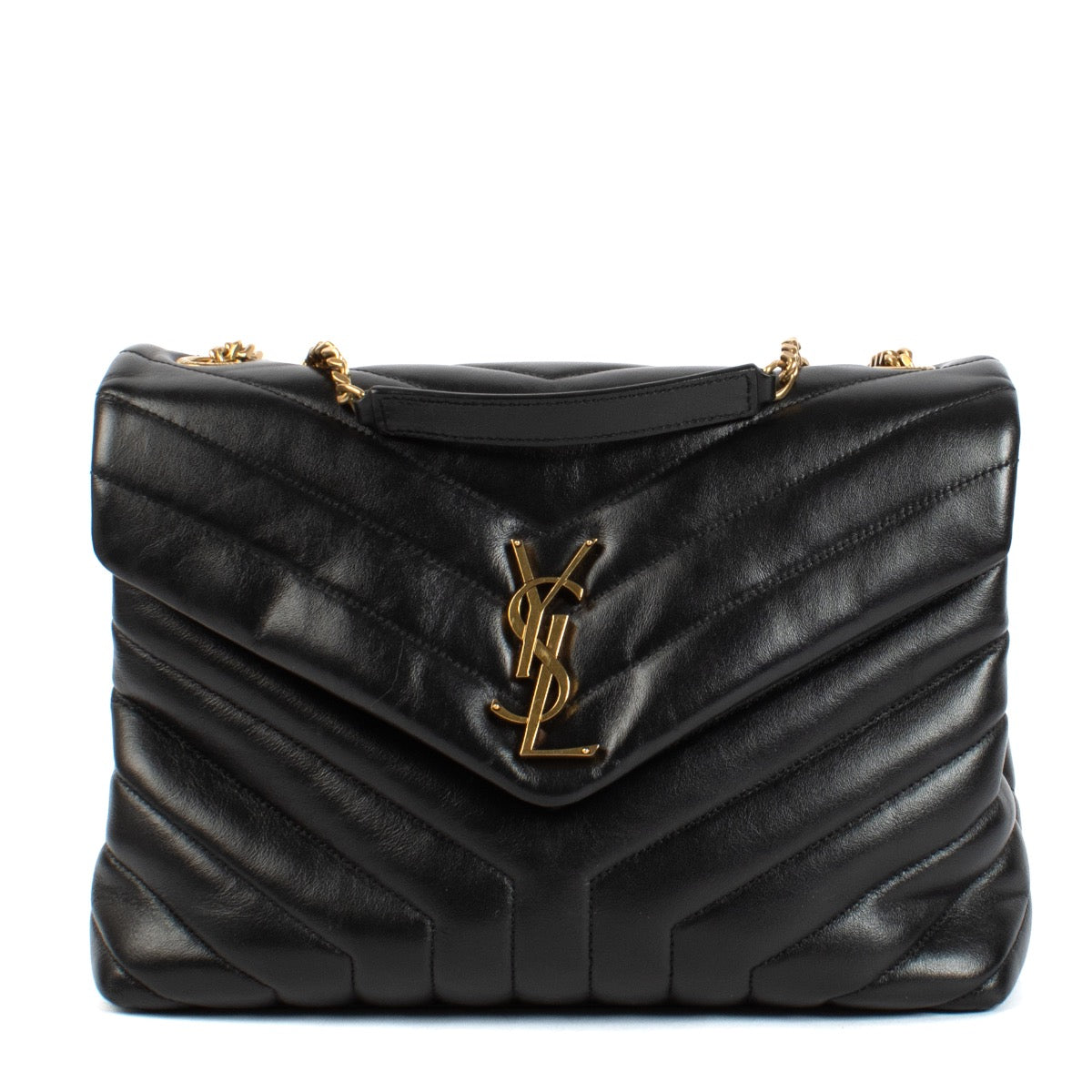shop 100% authentic second hand Saint Laurent Black Loulou Medium Crossbody Bag on Labellov.com