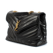 shop 100% authentic second hand Saint Laurent Black Loulou Medium Crossbody Bag on Labellov.com