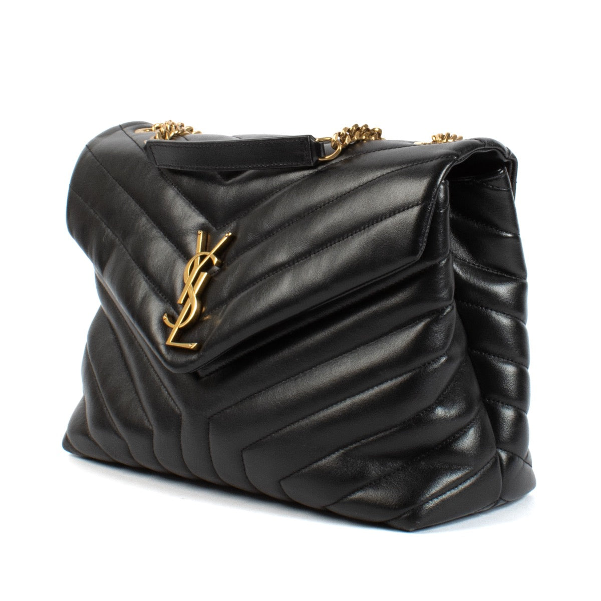 shop 100% authentic second hand Saint Laurent Black Loulou Medium Crossbody Bag on Labellov.com
