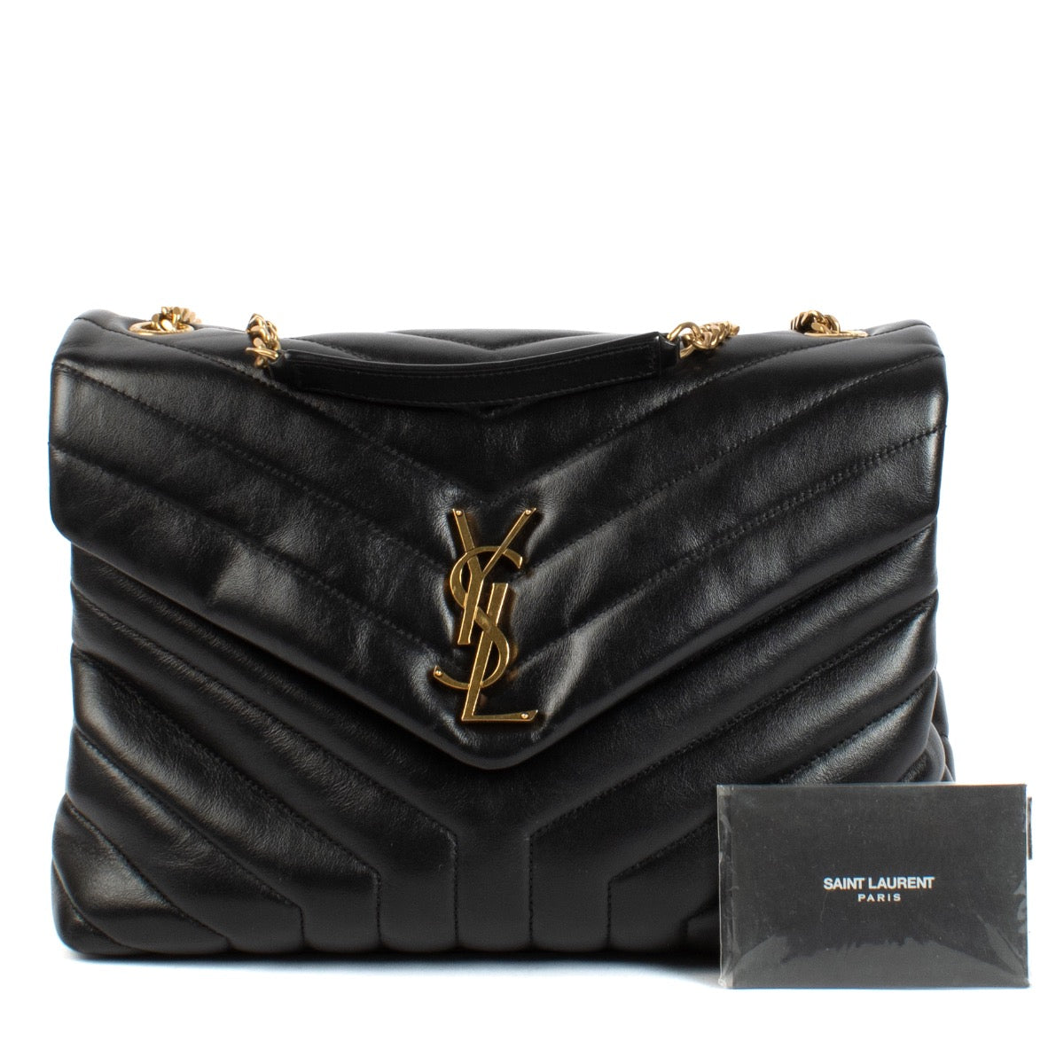 shop 100% authentic second hand Saint Laurent Black Loulou Medium Crossbody Bag on Labellov.com