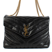 shop 100% authentic second hand Saint Laurent Black Loulou Medium Crossbody Bag on Labellov.com