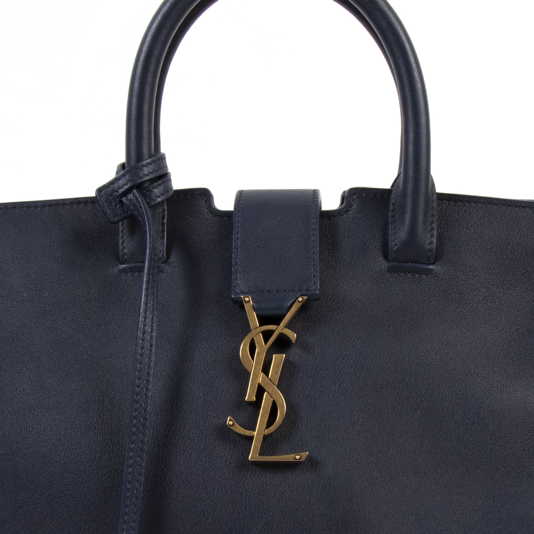 Buy and sell your authentic designer Saint Laurent Small Blue Downtown Cabas