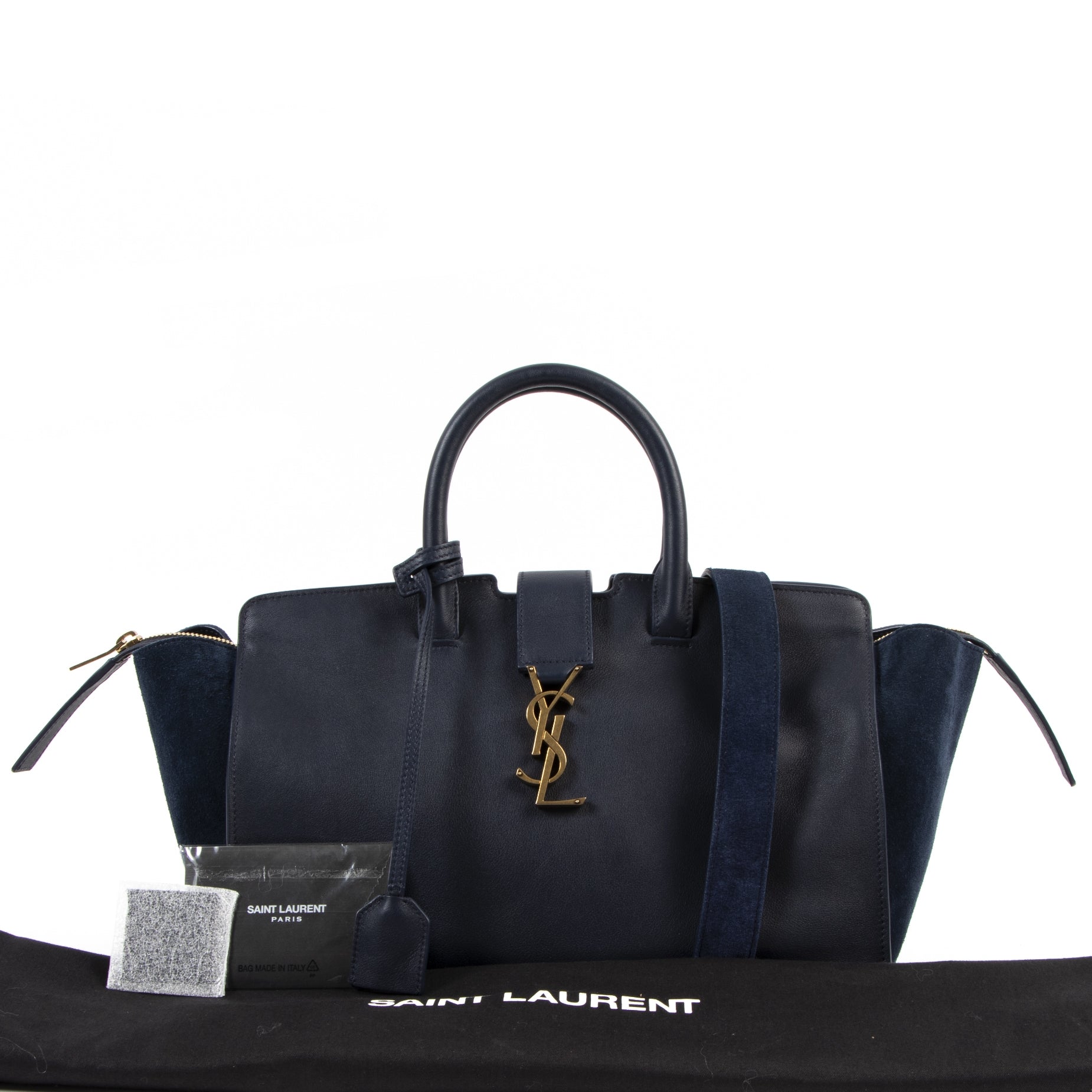 Koop en verkoop uw authentieke designer Saint Laurent Small Blue Downtown Cabas aan de beste prijs