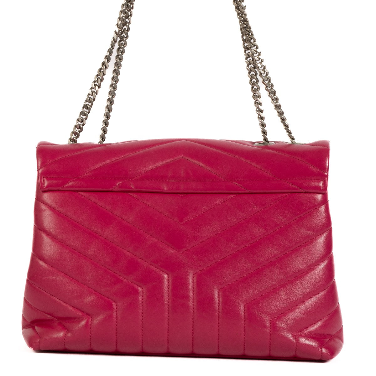 Shop safe online at Labellov in Antwerp, Brussels and Knokke this 100% authentic second hand Saint Laurent Bright Pink Loulou Crossbody Bag