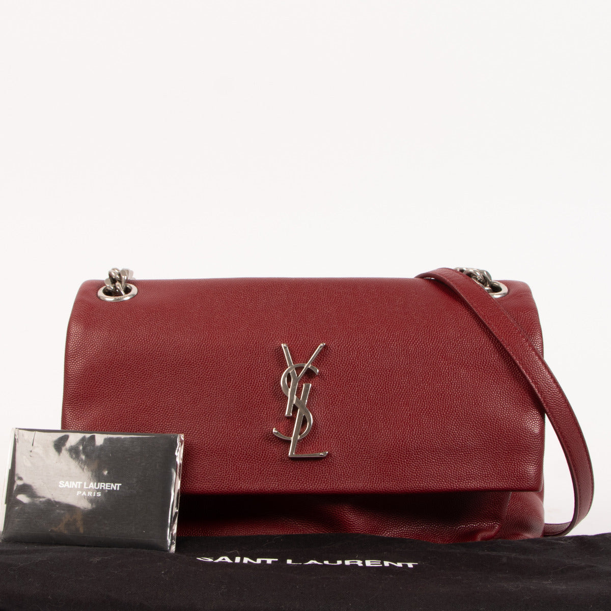 Saint Laurent Burgundy Leather Crossbody