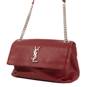Saint Laurent Burgundy Leather West Hollywood Chain Bag