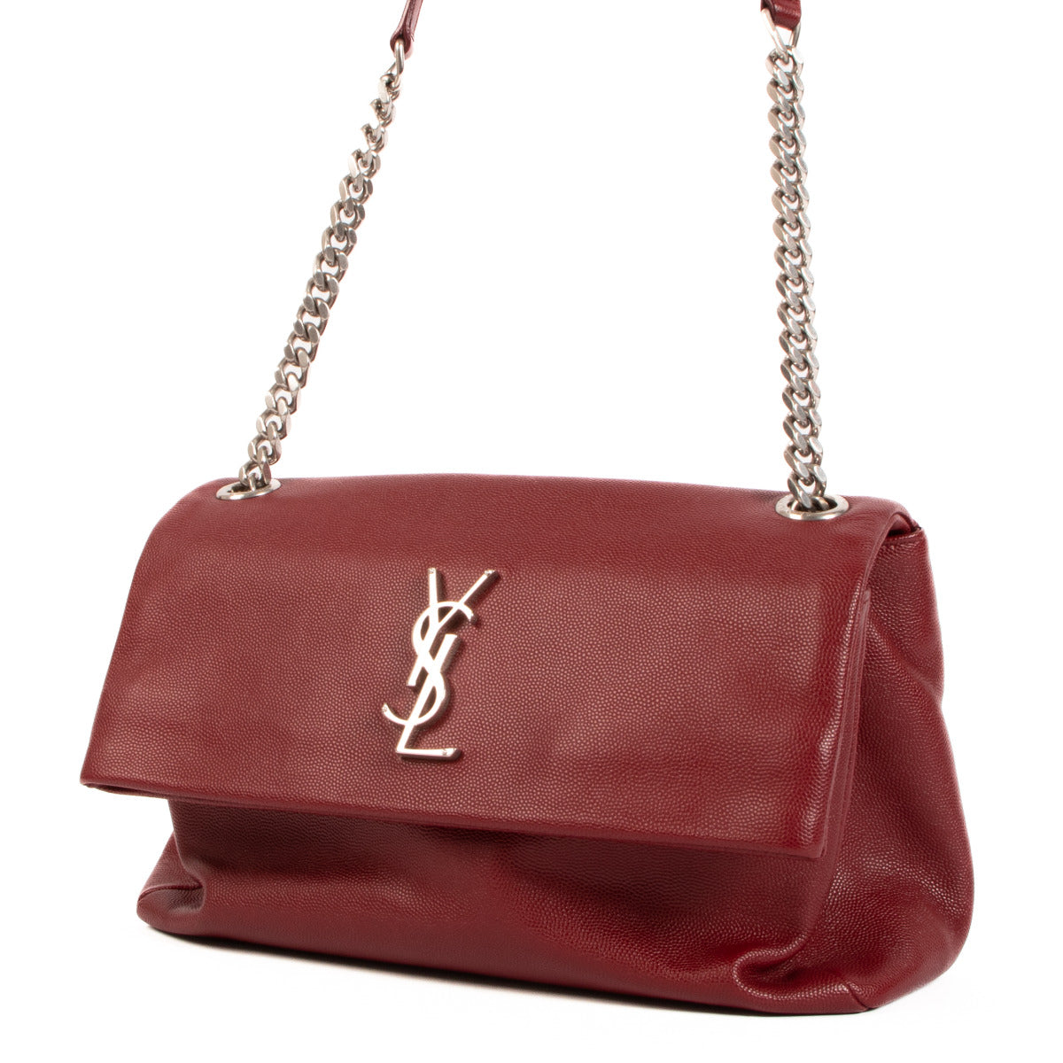 Saint Laurent Burgundy Leather West Hollywood Chain Bag