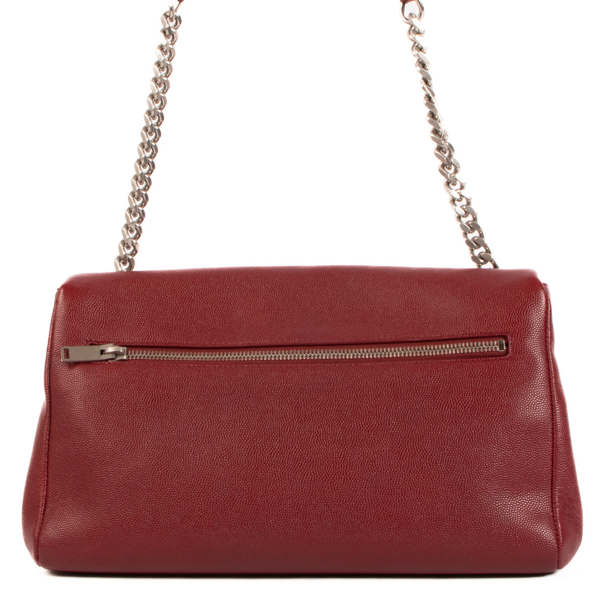 Saint Laurent Burgundy Leather West Hollywood Chain Bag
