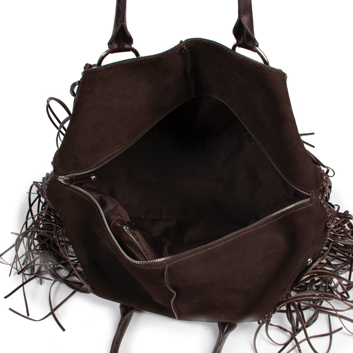 Shop safe online dark brown suede Tod's shoulder bag in.