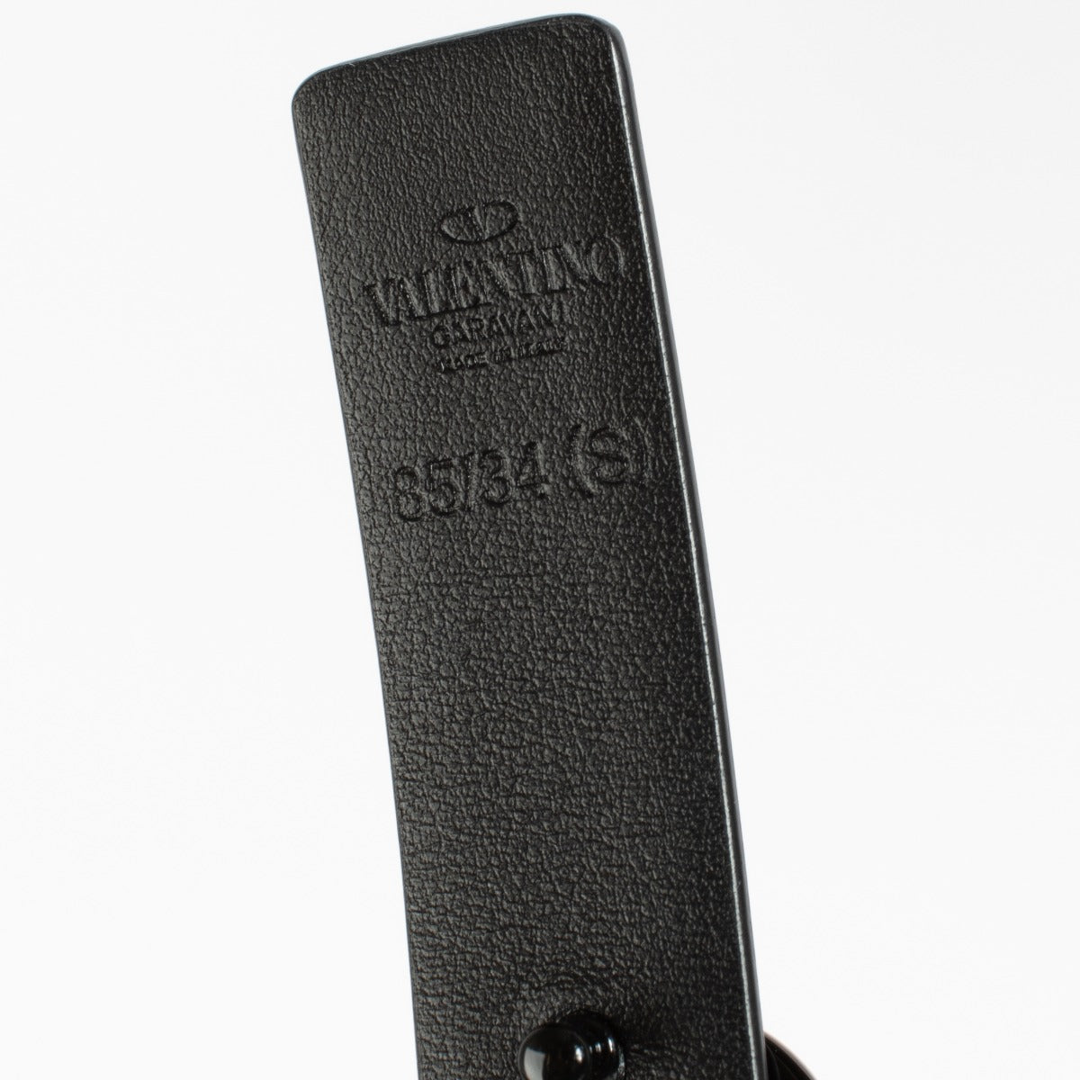 Ceinture Valentino Garavani en cuir noir à logo Vlogo Signature 20 mm - taille 85
