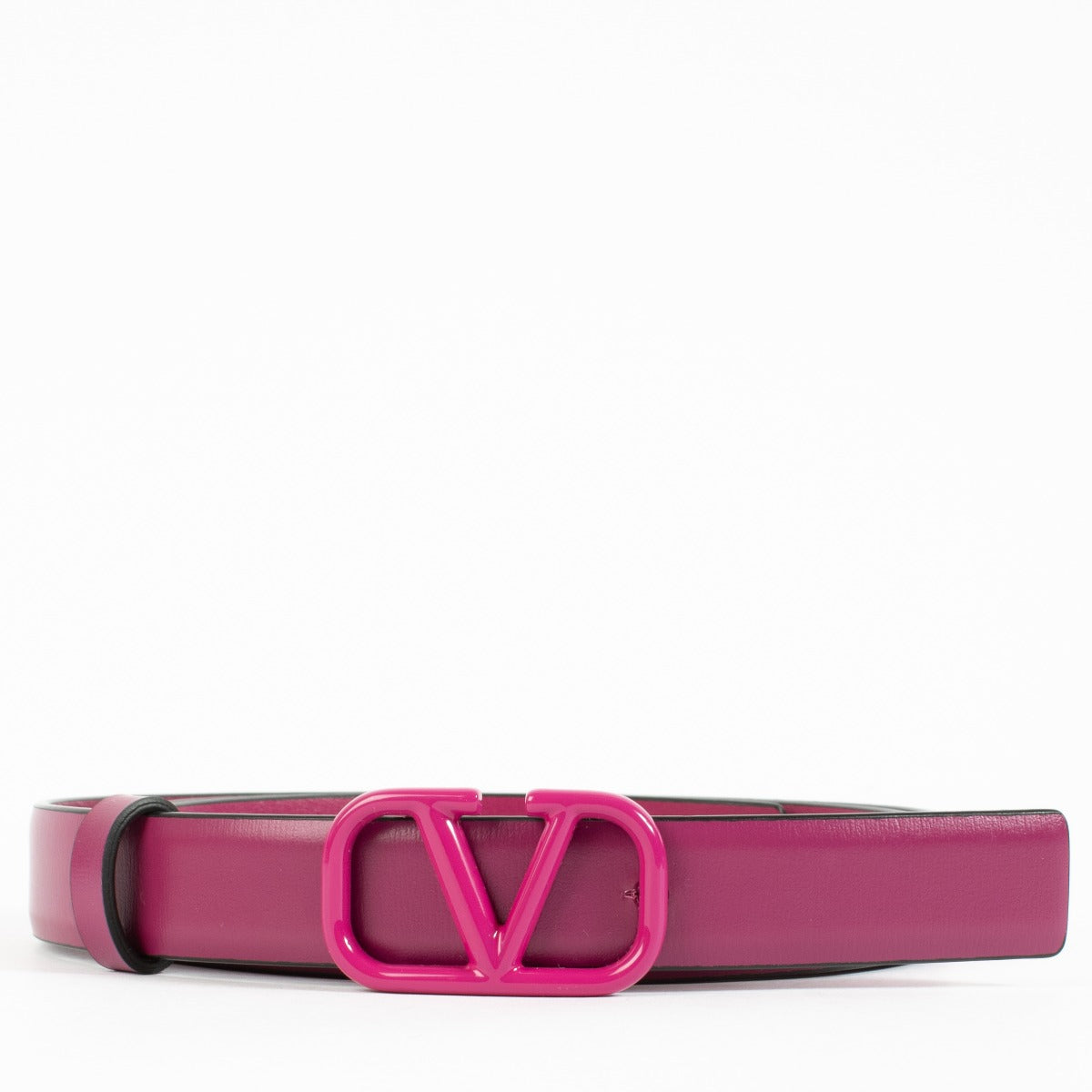 Valentino Garavani Fuchsia Vlogo Signature 20 mm Riem - maat 90