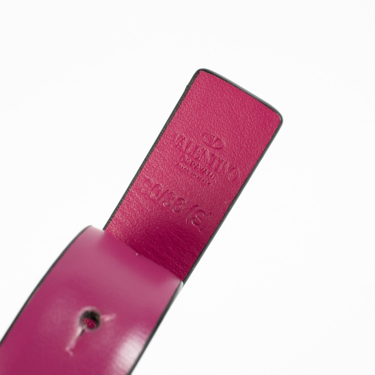Valentino Garavani Fuchsia Vlogo Signature 20 mm Riem - maat 90