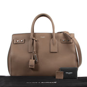 Saint Laurent Taupe Sac de Jour top handle bag for the best price at Labellov secondhand luxury in Antwerp