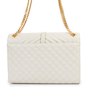 Shop safe online at Labellov in Antwerp this 100% authentic second hand Saint Laurent White Envelope Large Shoulder Bag