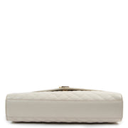 Shop safe online at Labellov in Antwerp this 100% authentic second hand Saint Laurent White Envelope Large Shoulder Bag