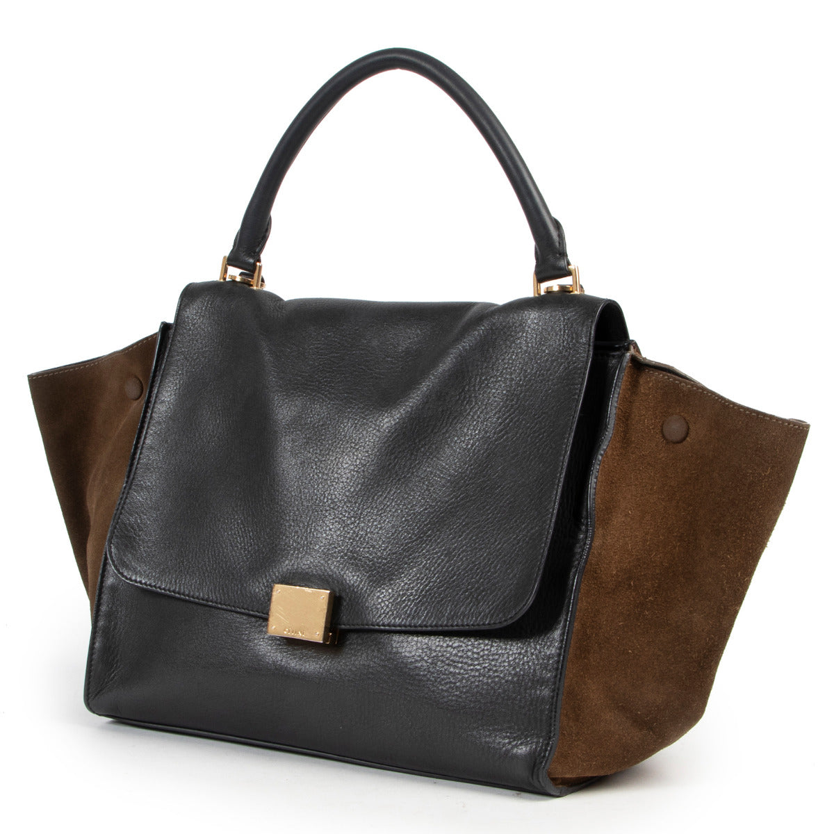 Celine Bi-color Medium Trapeze Handbag