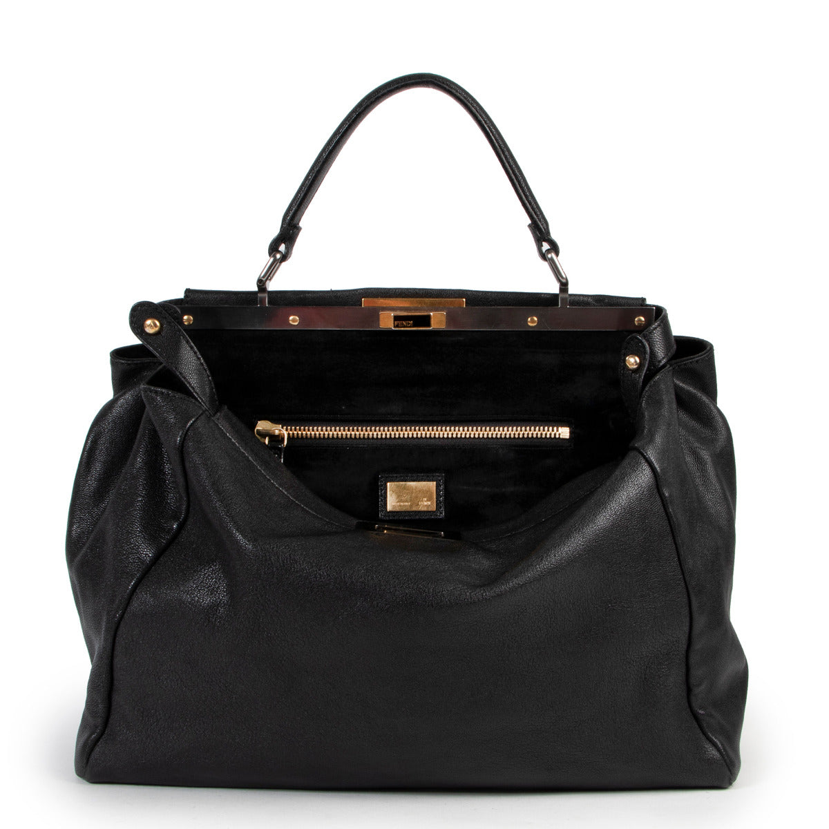 Fendi Black Leather Large Peekaboo for the best price at Labellov secondhand