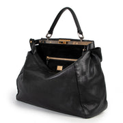 Shop safe online authentic second hand Fendi Black Leather Large Peekaboo in very good preloved condition and at the right price at Labellov.com.