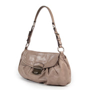 Shop safe online authentic second hand Prada Taupe Shoulder Bag in good preloved condition, at the right price at Labellov.com.