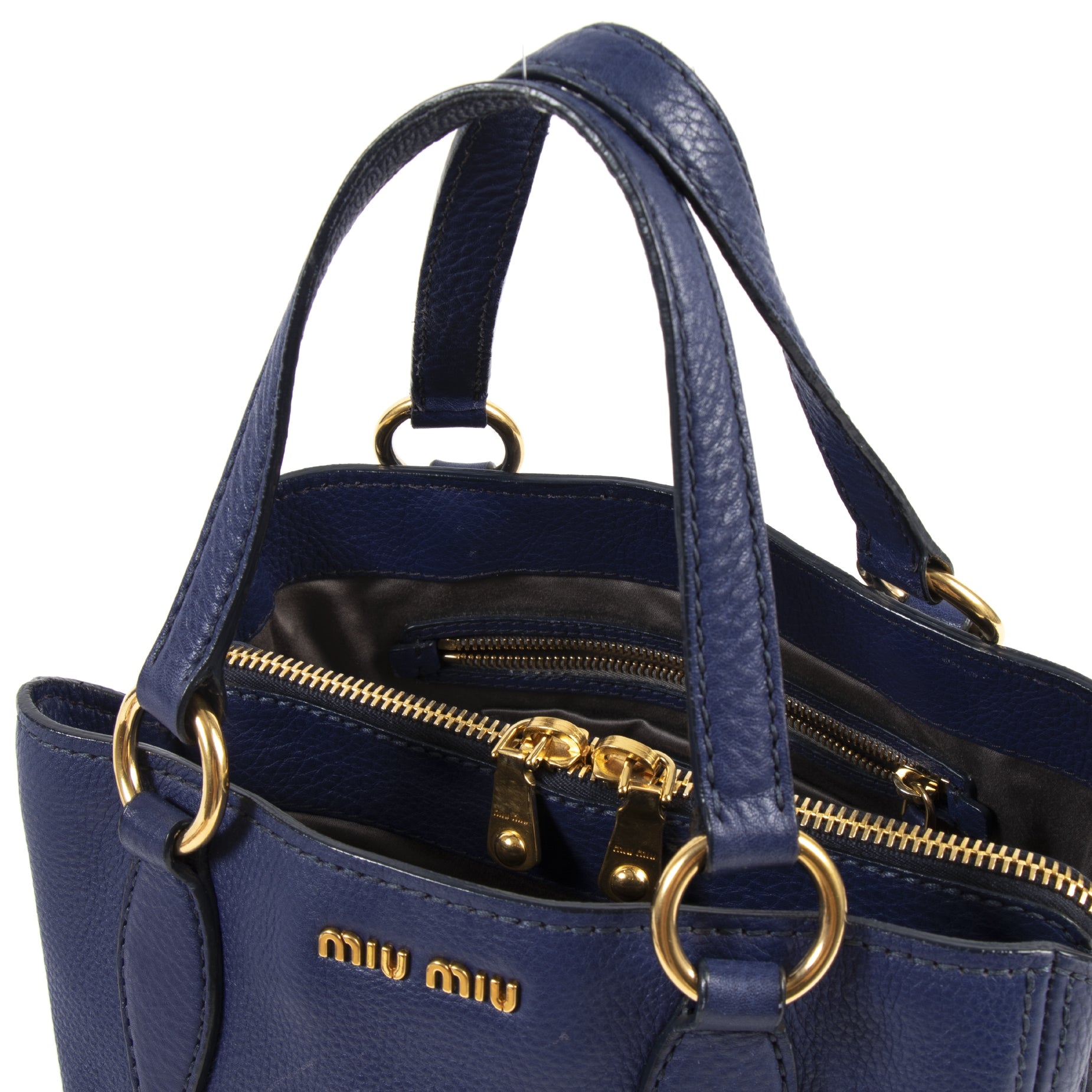 We buy and sell your authentic Miu Miu Cobalt Blue Covertible Shoulder Bag